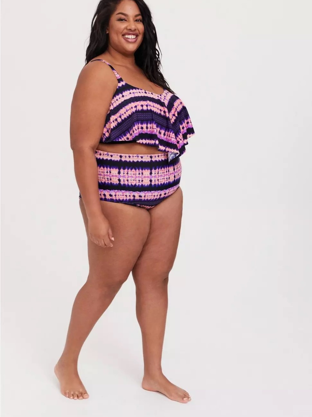 Torrid flounce medallion print bikini top